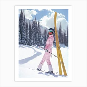 Val D'Isère, France Glamour Ski Skiing Poster Art Print