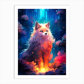 Fox In The Forest Art Print