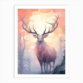 Deer In The Woods 1 Art Print