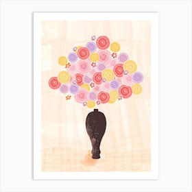 Spring Flowers In Vase 2 Art Print