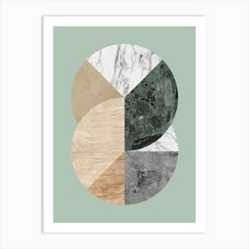 Collage geometric textures 18 Art Print