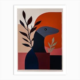 Bird In A Vase Collage Art Print