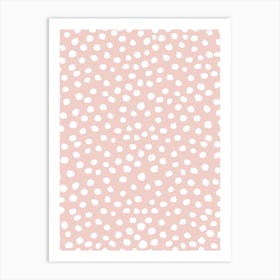 Polka Dots Blush Pink Art Print