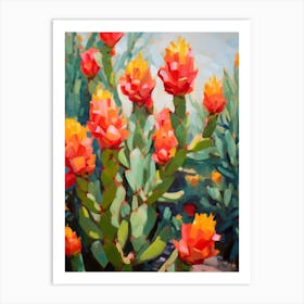 Cactus Painting Cylindropuntia Kleiniae 4 Art Print