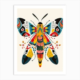 Colourful Insect Illustration Firefly 9 Art Print