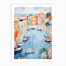 Boats In The Harbor Art Print