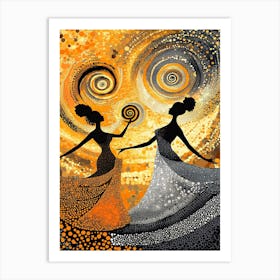 Two Women Dancing Art Print