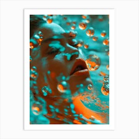 Woman In The Water Art Print