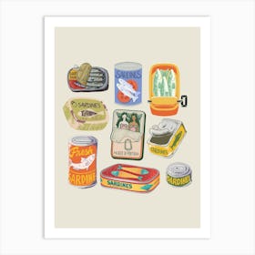 Sardines Tan Art Print