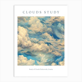 Study Of Clouds Dubrovnik, Croatia Art Print