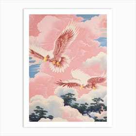 Vintage Japanese Inspired Bird Print Eagle 3 Art Print