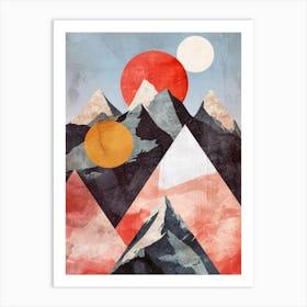 Abstract Mountain Canvas Print Art Print