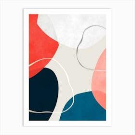 Expressive watercolor shapes 6 Art Print