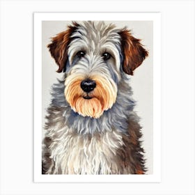 Soft Coated Wheaten Terrier 2 Watercolour Dog Art Print
