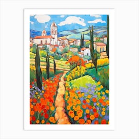 Pienza Italy 1 Fauvist Painting Art Print