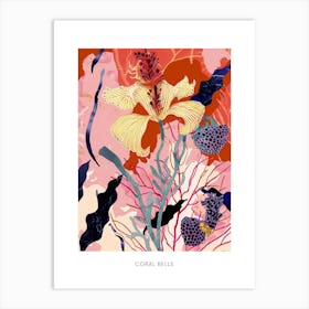 Colourful Flower Illustration Poster Coral Bells 2 Art Print