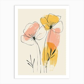 Toulouse Flower Market Boho Minimalist Style Art Print