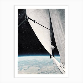 Sailing In Space Art Print