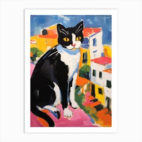 Painting Of A Cat In Agadir Morocco 2 Art Print