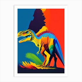 Thescelosaurus 1 Primary Colours Dinosaur Art Print