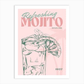 Retro Mojito Art Print
