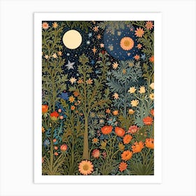 William Morris Night Garden Art Print