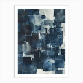 Blue Squares Art Print