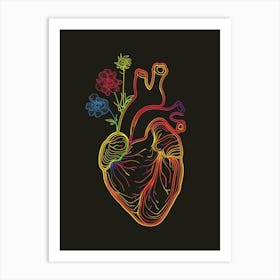 Heart With Flowers 11 Art Print