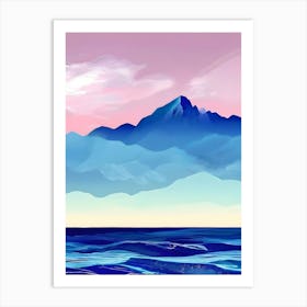 Mountains And Ocean Art Print