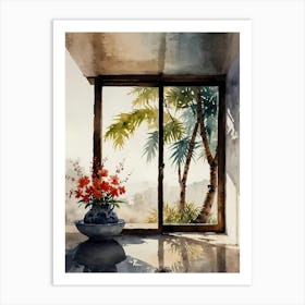 Watercolor Of A Window 1 Art Print