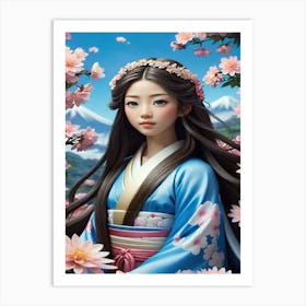 Japan lady Art Print