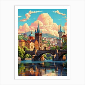 Prague Pixel Art 3 Art Print