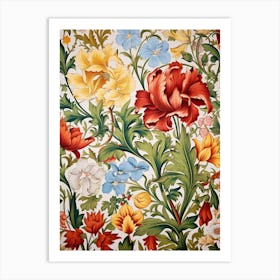 Floral Wallpaper 221 Art Print