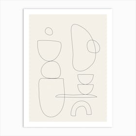 Minimal Abstract Shapes 01 Art Print