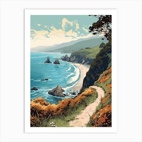 West Highland Coast Path Scotland 1 Vintage Travel Illustration Art Print