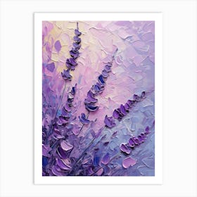 Lavender Plant Oil Painting 1 Art Print