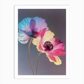 Iridescent Flower Poppy 3 Art Print