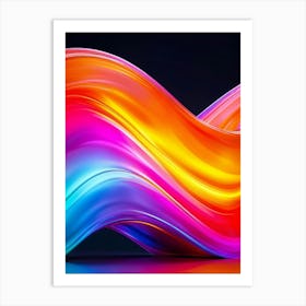 Vibrant 3d Abstract Design Capturing The Essence Of Flowing Signal Colors Gradientsweeping Through Art Print