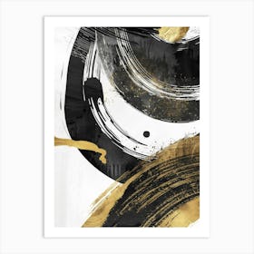 Abstract Black And Gold Canvas Print 4 Art Print