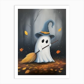 Ghost With Broom 5 Art Print