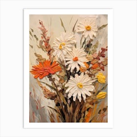 Fall Flower Painting Edelweiss 1 Art Print