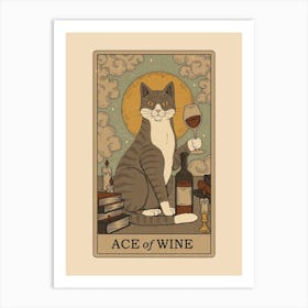 Ace Of Wine Art Print