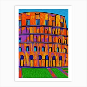Colosseum Pop Art Painting Art Print