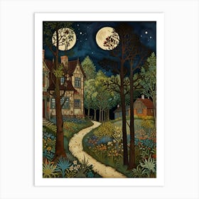 William Morris Night In The Country Art Print