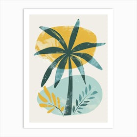 Palm Tree Flat Illustration 3 Art Print