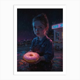 Donut Girl 1 Art Print