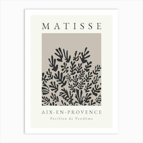 Matisse Print Black 2 Art Print