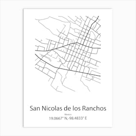 San Nicolas De Los Garza,Mexico Minimalist Map Art Print