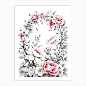 Floral Wreath Art Print