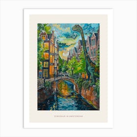 Dinosaur In The Canals Of Amsterdam 1 Poster Art Print